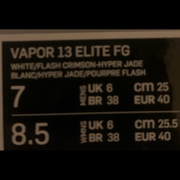New Nike Vapor 13 Elite FG Mens US7 Women’s US8.5 - Picture 5 of 5